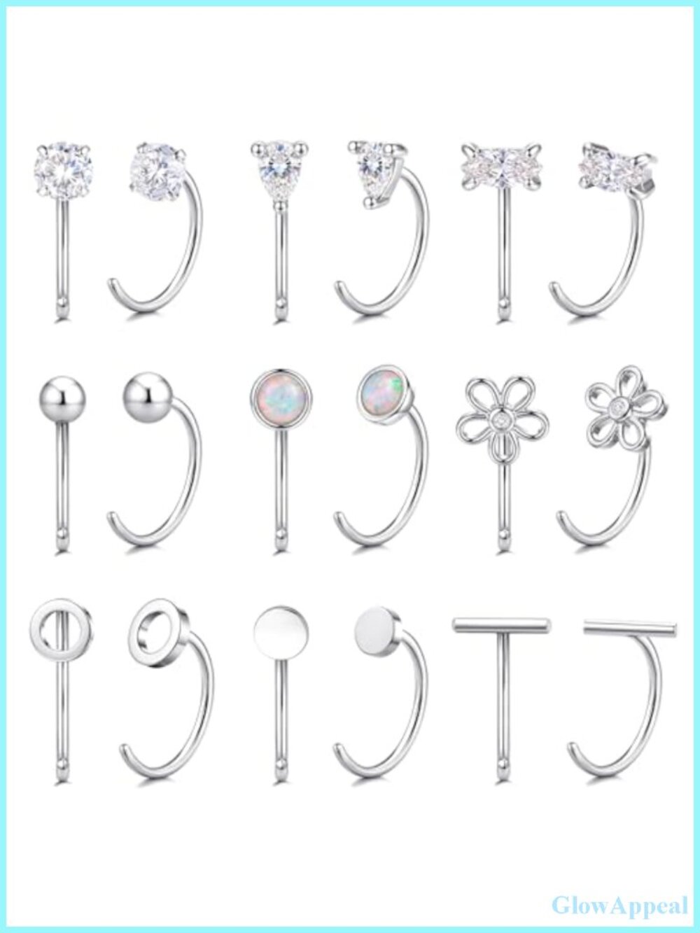 Hypoallergenic Half Hoop Earrings for Women, Surgical Steel with 18K Gold